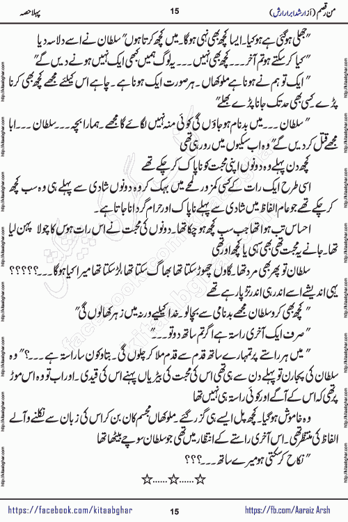 Man Raqsam romantic urdu novel by arshad abrar arsh writer & novelist published on kitab ghar online for urdu novel readers. The novel's story tells readers that the orbit of love is not necessarily confined to the corners of boredom, wait and separation. urdu novel Man Raqsam is also a story adorned with beautiful emotions. In which the clash of interests and love will show how liberation from the evil of the self is possible. In this story of broken relationships, the loyalty of Noor Bano and the hypocrisy of the Sultan are not new to the scenes that have settled in our eyes, but the innocent heart is happy and the paradise, the homes built from the dreams of the loving star and the mercy are certainly new.
Arshad Abrar Arsh is emerging popular writer and novelist who started his writing journey in few popular urdu digests of Pakistan. He also wrote many stories on social media platforms for his fans and also on few websites. His first book of afsanay named REZGARI (coins and small money) published and got two editions