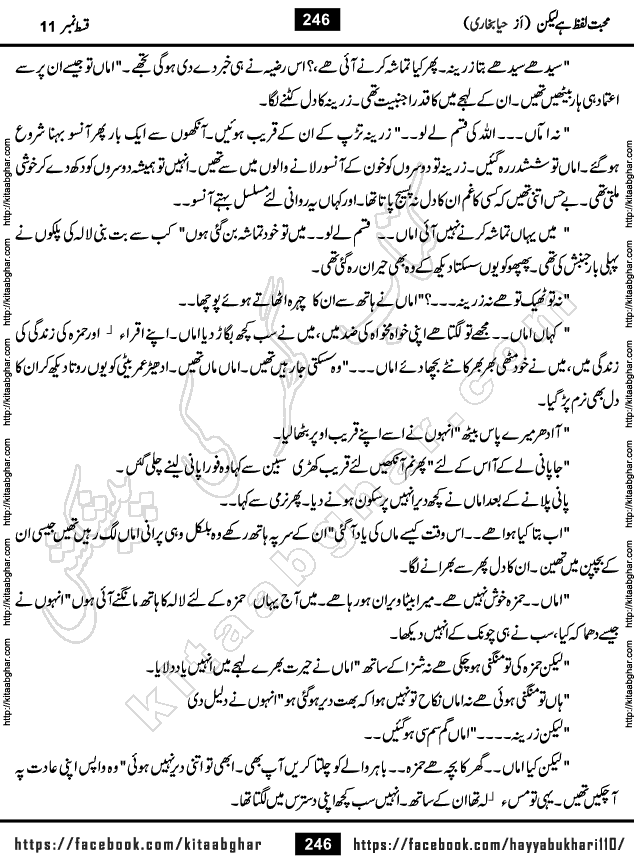Mohabbat Lafz Hai Lekin Last Episode 14 Urdu Novel by Haya Bukhari Online Reading and PDF Download at Kitab Ghar