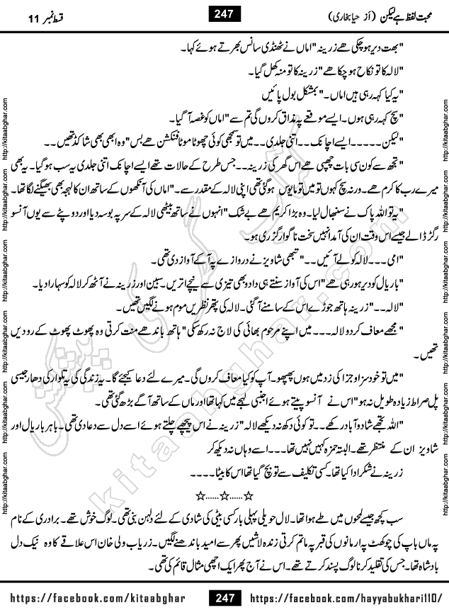 Mohabbat Lafz Hai Lekin Last Episode 14 Urdu Novel by Haya Bukhari Online Reading and PDF Download at Kitab Ghar