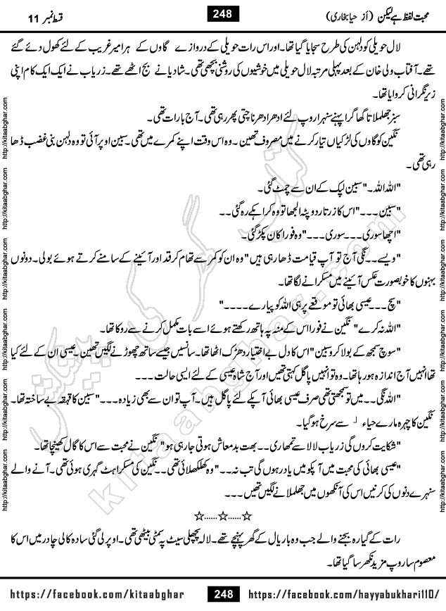 Mohabbat Lafz Hai Lekin Last Episode 14 Urdu Novel by Haya Bukhari Online Reading and PDF Download at Kitab Ghar