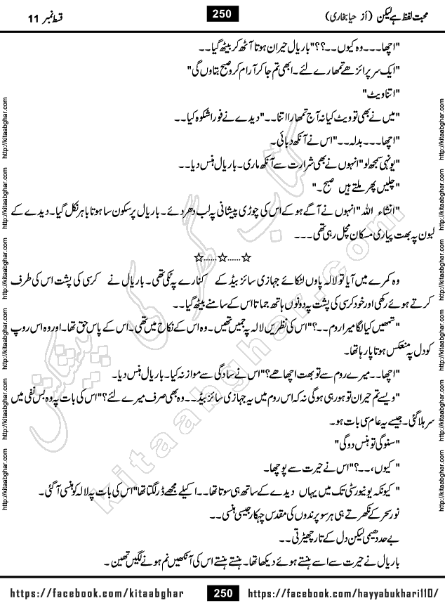 Mohabbat Lafz Hai Lekin Last Episode 14 Urdu Novel by Haya Bukhari Online Reading and PDF Download at Kitab Ghar