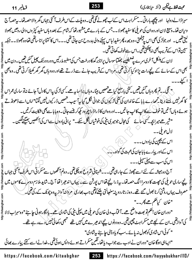 Mohabbat Lafz Hai Lekin Last Episode 14 Urdu Novel by Haya Bukhari Online Reading and PDF Download at Kitab Ghar
