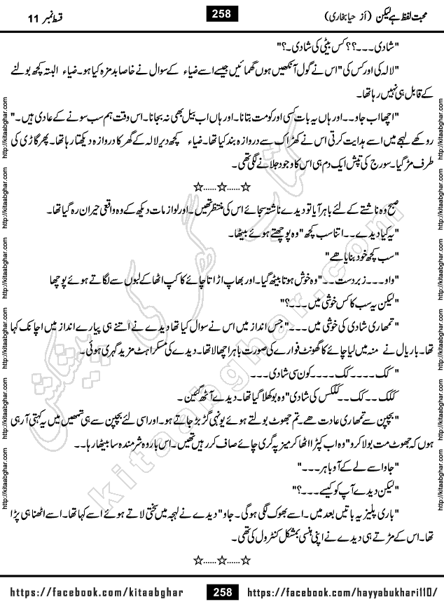 Mohabbat Lafz Hai Lekin Last Episode 14 Urdu Novel by Haya Bukhari Online Reading and PDF Download at Kitab Ghar