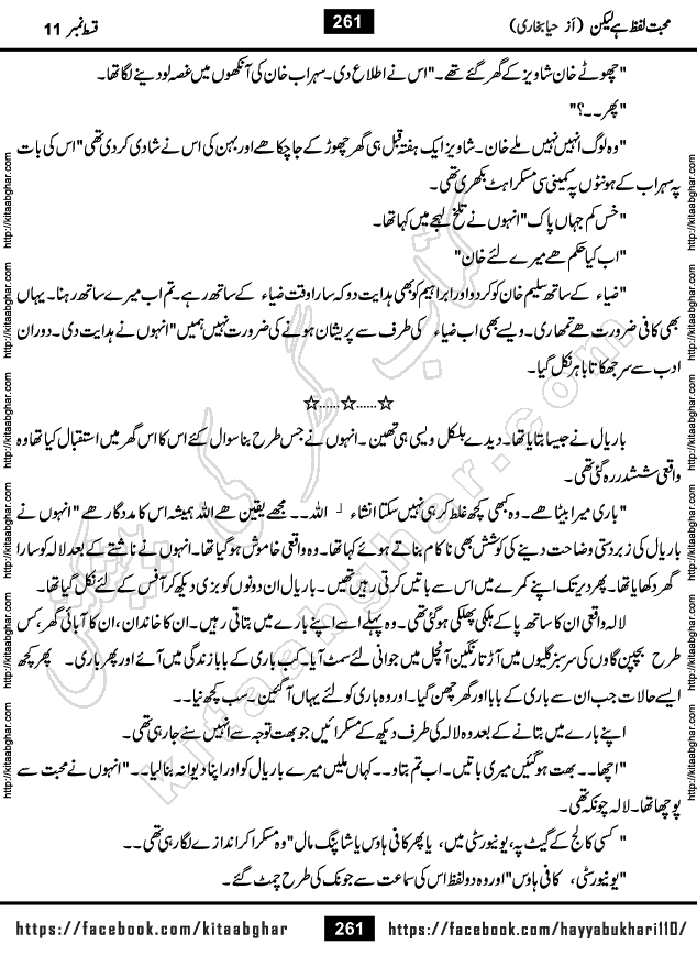 Mohabbat Lafz Hai Lekin Last Episode 14 Urdu Novel by Haya Bukhari Online Reading and PDF Download at Kitab Ghar