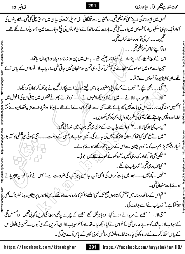 Mohabbat Lafz Hai Lekin Last Episode 14 Urdu Novel by Haya Bukhari Online Reading and PDF Download at Kitab Ghar