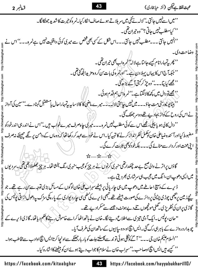 Mohabbat Lafz Hai Lekin Last Episode 14 Urdu Novel by Haya Bukhari Online Reading and PDF Download at Kitab Ghar
