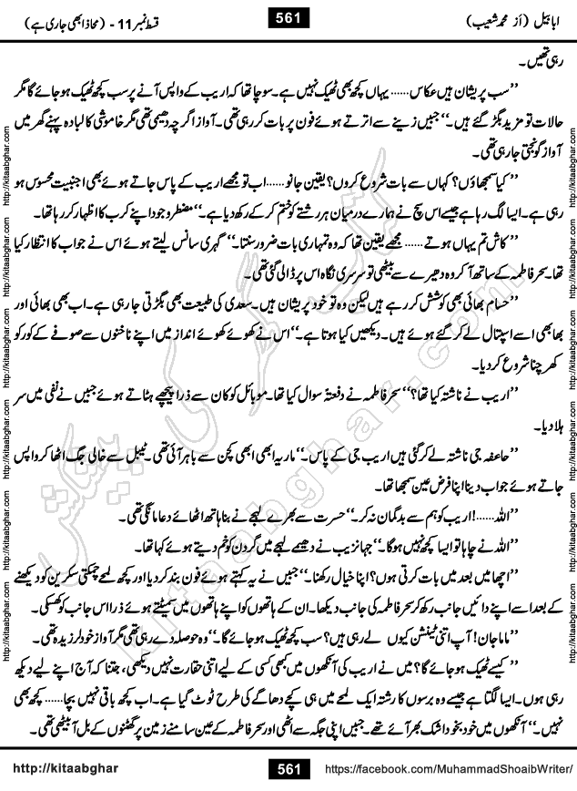 Ababeel Swallow last episode 11 Romantic Urdu Novel by Muhammad Shoaib for Online Reading at Kitab Ghar. Ababeel is a story of young man who had some extra ordinary abilities. Some powerful people wanted to control him and use his extra ordinary abilities to their own benefits. He had to discover the source of his abilities and see many ups and downs during this quest. Ababeel is also story of a young woman who wanted everything and can go to any limit for her success. She is a truth seeker and when she is introduced to Islam, her life gets totally changed.