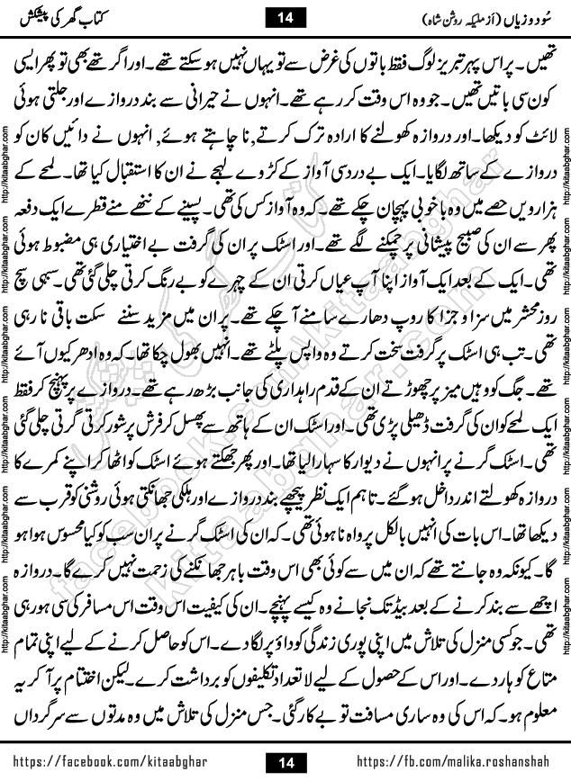 sood o zayan Urdu Novel by malika roshan shah published on Kitab Ghar