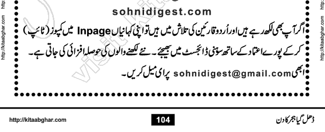 Dhal Gaya Hijar Ka Din Romantic Urdu Novel by Nadia Ahmed Hijab Aanchal Digest PDF Download
