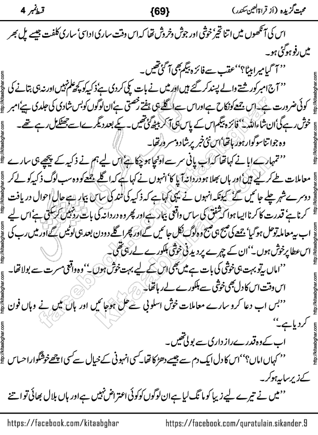 Mohabbat Gazeeda by Qurrat-ul-ain Sikandar Romantic Urdu Novel at Kitab Ghar