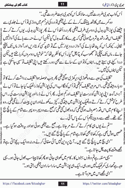 Meri Pari Romantic Urdu Novel by Ruqia Ali is written on importance of fighting depression and anxiety. The novel is about strong bonds between family members who can fight against stress depression and anxiety and support each other saving lives