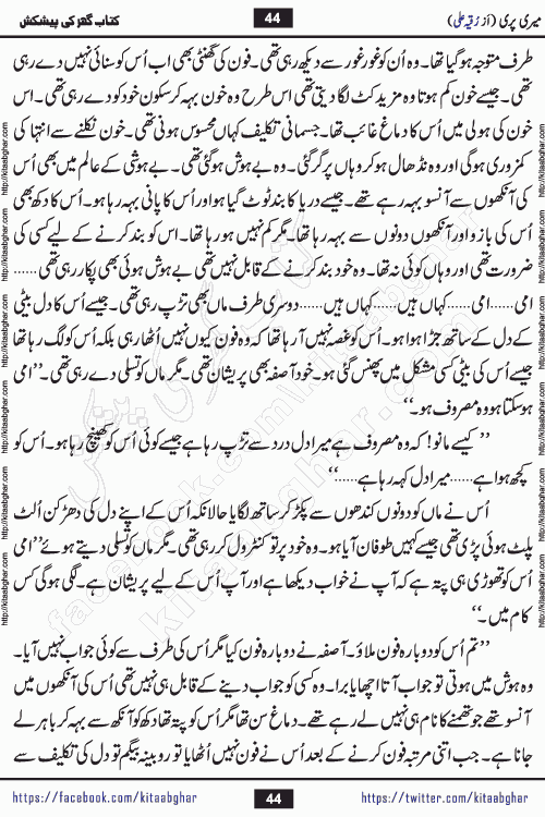 Meri Pari Romantic Urdu Novel by Ruqia Ali is written on importance of fighting depression and anxiety. The novel is about strong bonds between family members who can fight against stress depression and anxiety and support each other saving lives