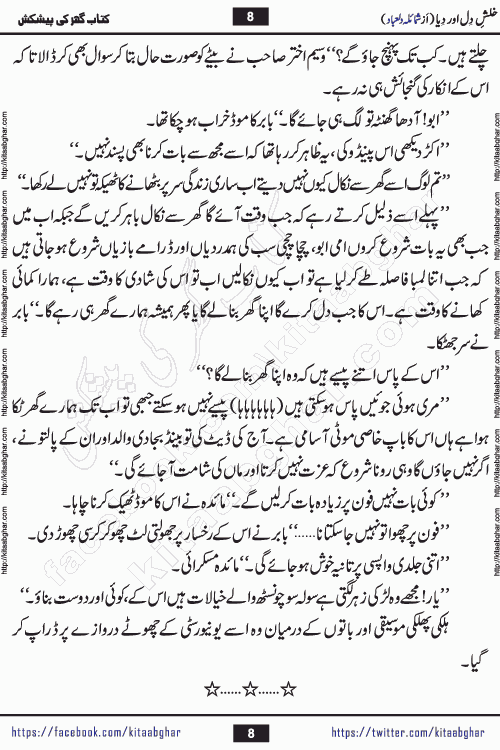 Khalish e Dil aur Diya social reforming romantic urdu novel by shumaila dilabad writer is a new urdu novel based on burning issue of child abuse and bullying. kitab ghar publishing this urdu novel online for Urdu Novel Readers to spread awareness