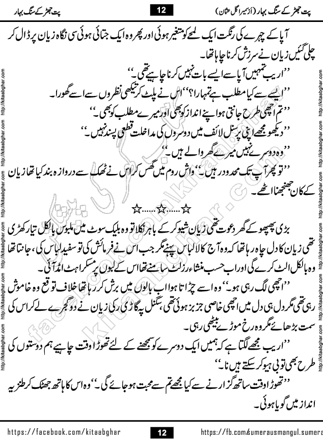 Pat Jhar Ke Sang Bahar Urdu Novel by Sumera Gul Usman published on Kitab Ghar