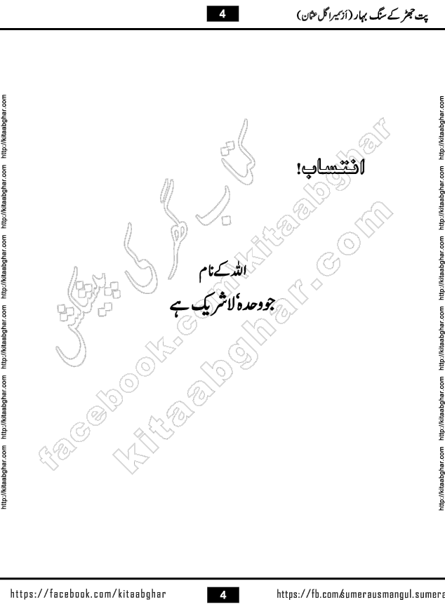 Pat Jhar Ke Sang Bahar Urdu Novel by Sumera Gul Usman published on Kitab Ghar