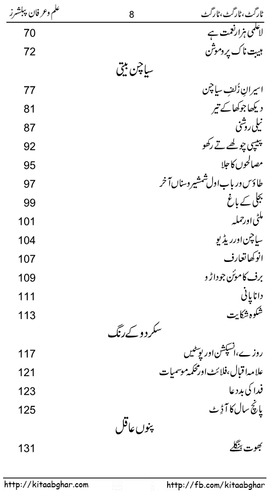 Target Target Target Humour and Satire Articles and Memories Collection Urdu Book by Colonel Zia Shahid published online on Kitab Ghar