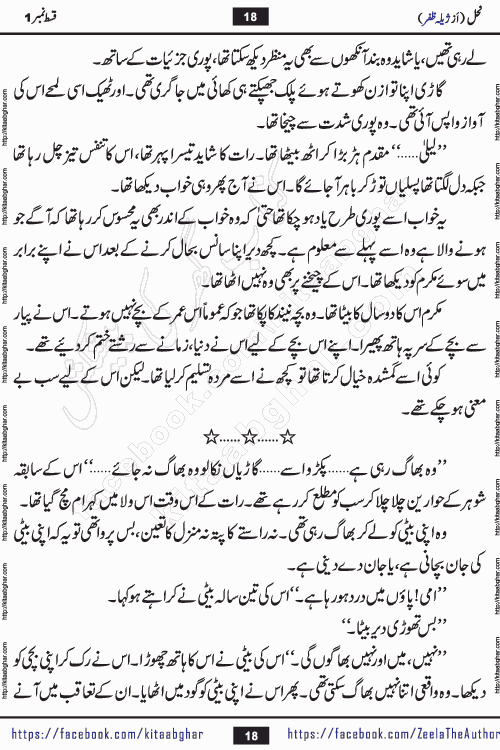 Nahal urdu novel by writer Zeela Zafar is inspired from lives of honey bees. Different honey bees have different functions in the growth, function and safety of the hive. This novel Nahal have no single hero and heroine with perfect character. Every character of the novel is taken from real life like us and living a normal life with their flaws. All characters of the novel have their own developing story mould by the society they live in and the environment around them. Nahal is the story of such ordinary people. The story of the past, the present, the future, and then the characters trapped in the vortex of the past. All you have to do is see whether you are among those who become a diamond or among those who are ruining your society. What you have to see is what you are giving to those around you. Good morals or mental trauma